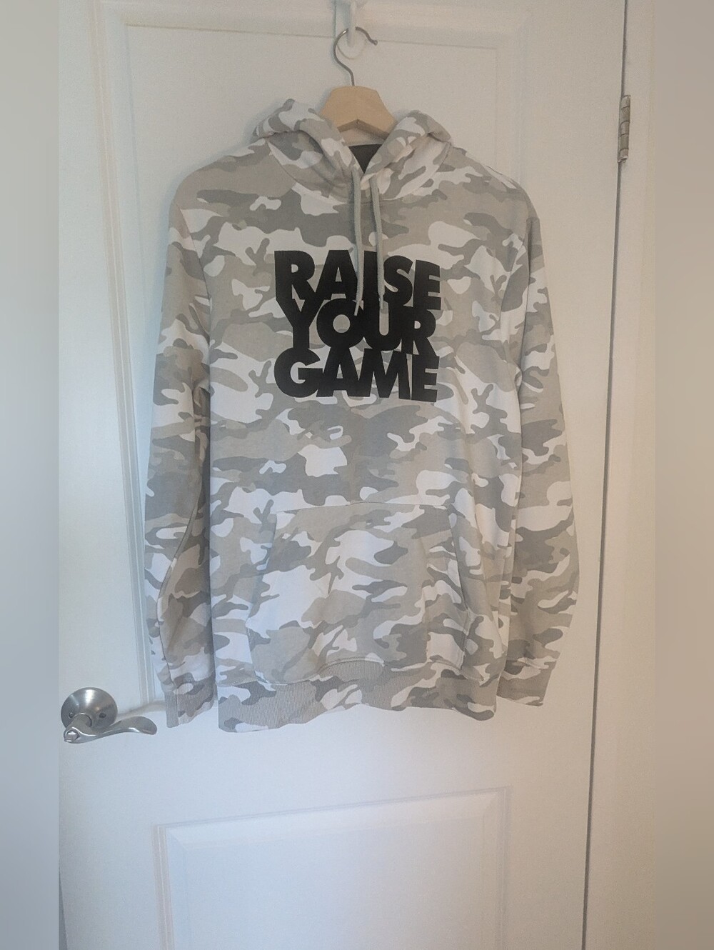 H&M "Raise Your Game" Camo Hoodie Size S